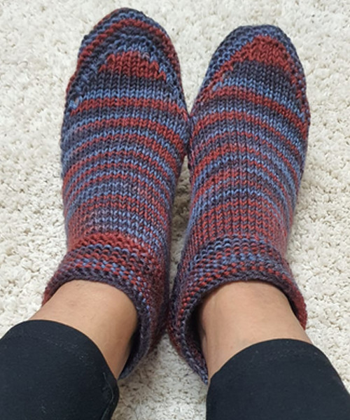 Blue Maroon Mixture Socks