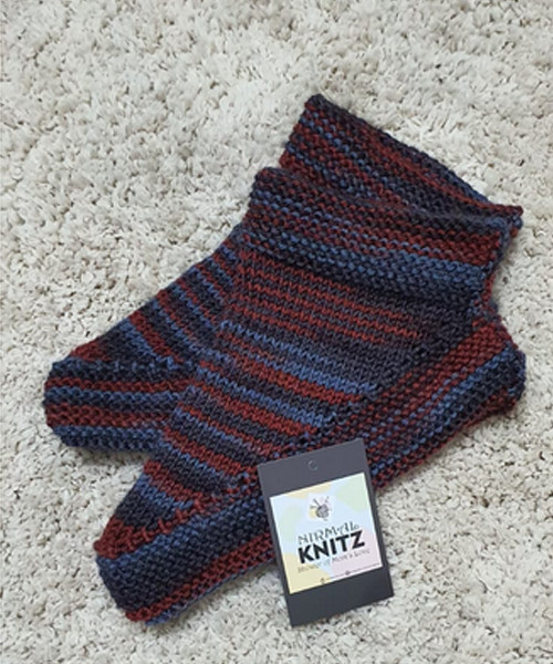 Blue Maroon Mixture Socks