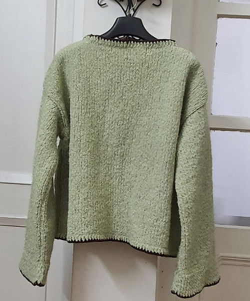 Sea Green Hand Knitted Sweater