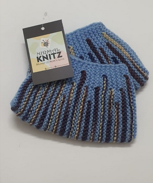 Sky Blue Panelled Socks