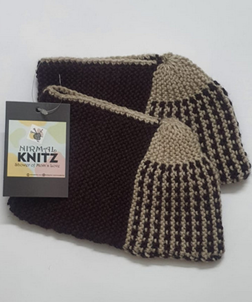 Chocolate Brown & Beige Socks